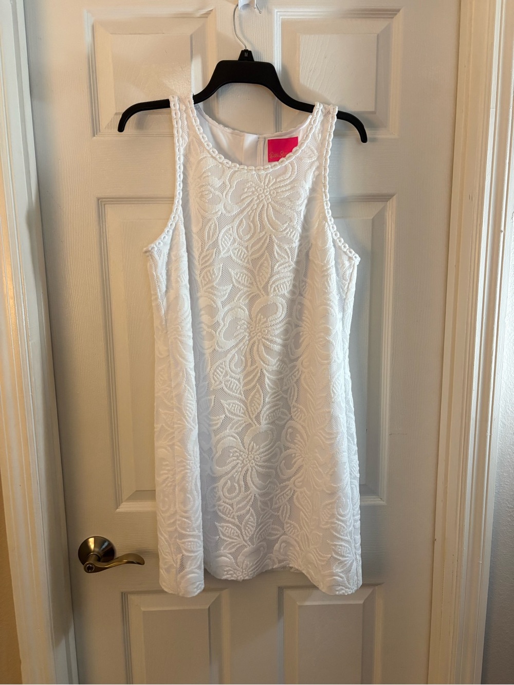 Lilly Pulitzer White Floral Lace Shift Dress